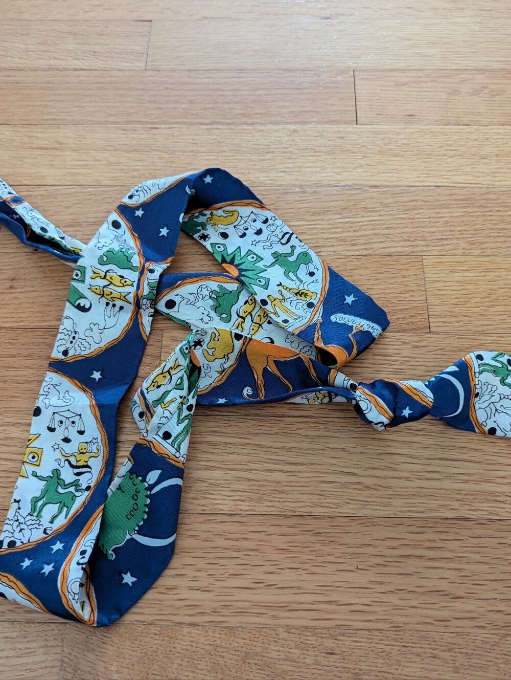 Vintage unique Zodiac purse Scarf/Ribbon/Necktie Hairband